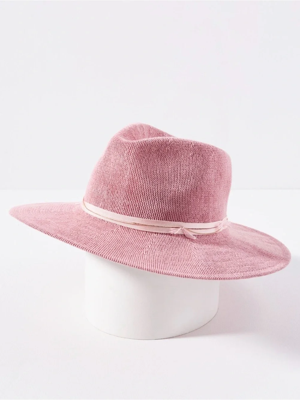 Anthropologie | Nubby Chain-trimmed Rancher Hat | Mauve | NWT!